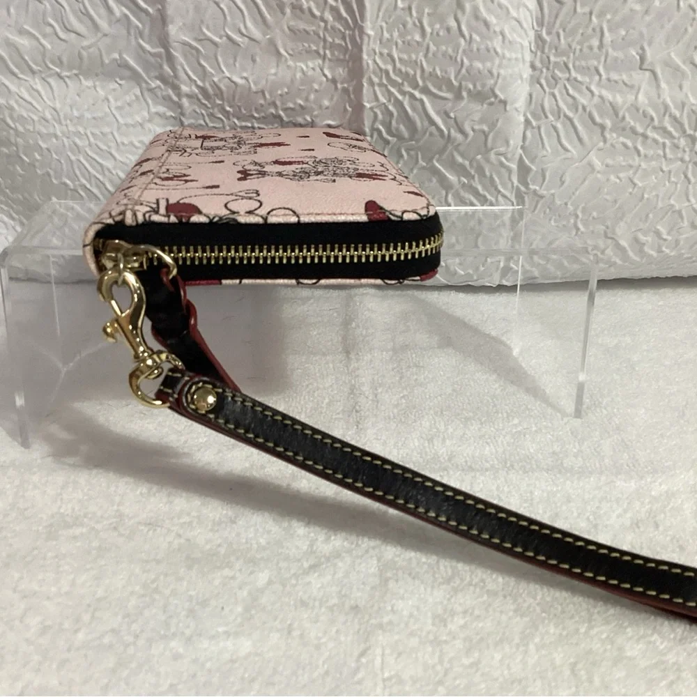Dooney & Bourke Disney Mickey & Minnie Mouse Love Pink Romantic Wristlet Wallet